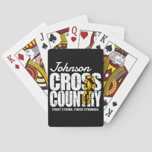 Cross Country ADD TEXT Runner Running Team Player Poker Cards