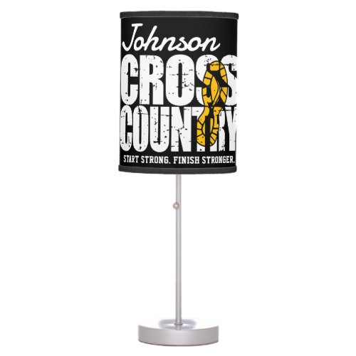 Cross Country ADD TEXT Runner Running Team Player Table Lamp
