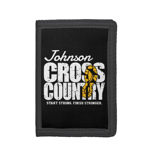 Cross Country ADD TEXT Runner Running Team Player Trifold Wallet