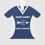 Cross Country Blue Sports Jersey Ornament