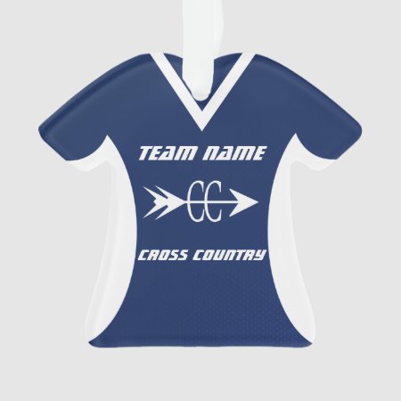 Cross Country Blue Sports Jersey Ornament