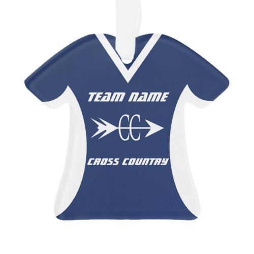 Cross Country Blue Sports Jersey Ornament