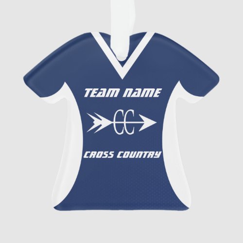Cross Country Blue Sports Jersey Ornament
