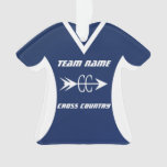 Cross Country Blue Sports Jersey Photo Ornament at Zazzle