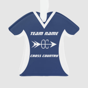 Cross Country Blue Sports Jersey Photo Ornament