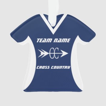 Cross Country Blue Sports Jersey Photo Ornament by tshirtmeshirt at Zazzle