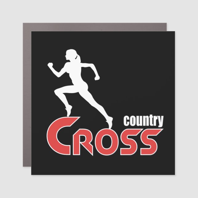Cross country car magnet (Front)