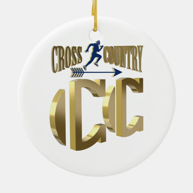 Cross country ceramic ornament (Back)