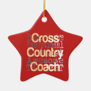 Cross Country Coach Extraordinaire Ceramic Ornament