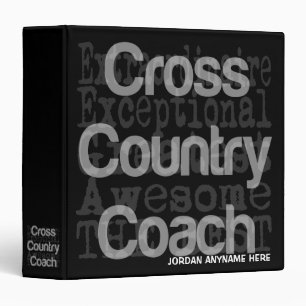 Cross Country Coach Extraordinaire CUSTOM 3 Ring Binder