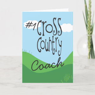 Cross Country Coach Letterpress Thank You Card