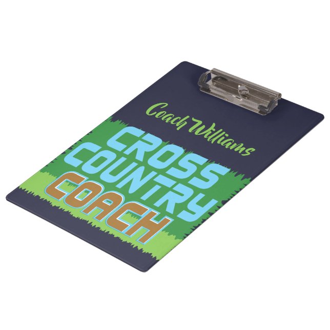 Cross Country Coach Personalized Clipboard (Angled)