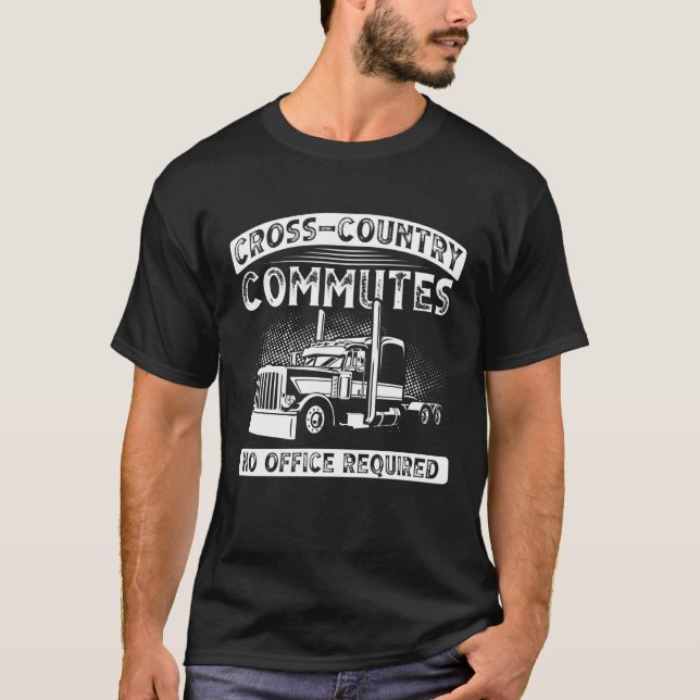 Cross Country Commutes, No Office Required Backpri T-Shirt (Front)