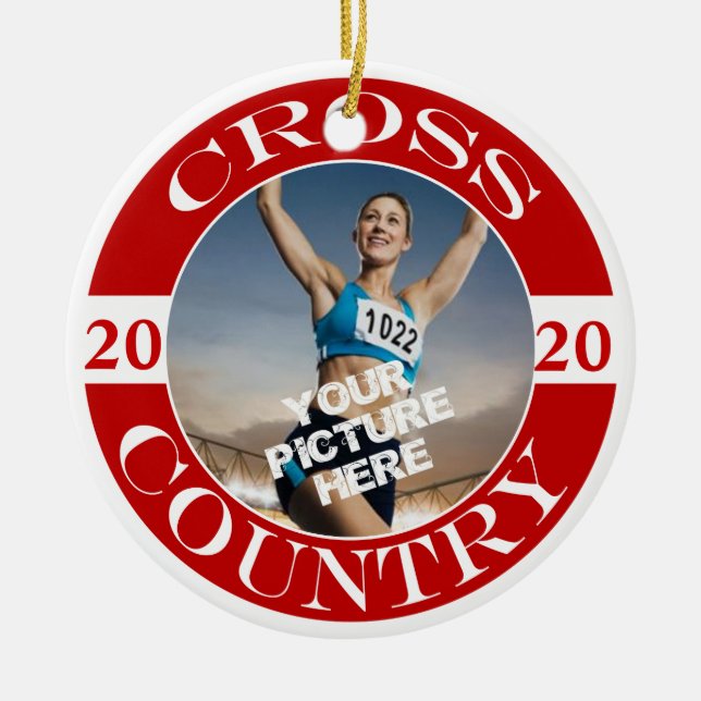 Cross Country Customizable Ornament (Front)