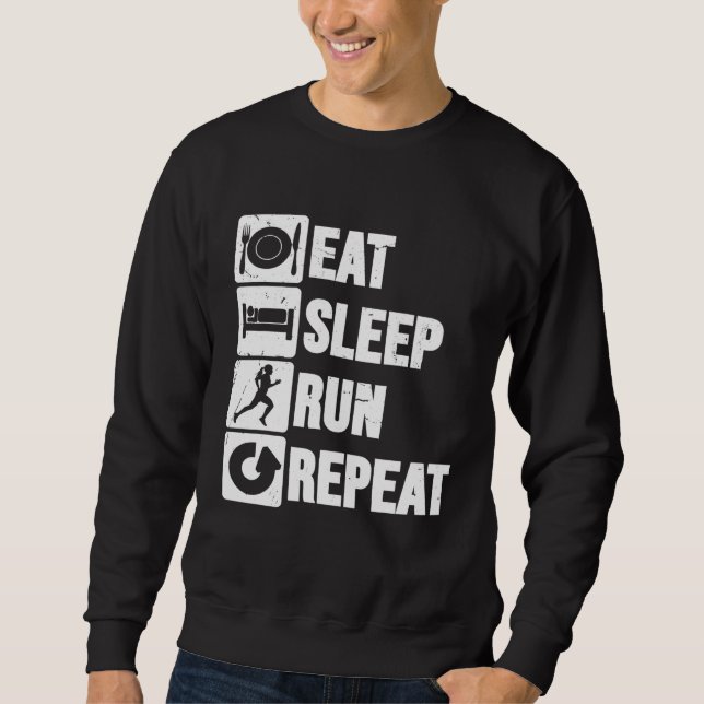 Cross Country Eat Sleep Run Repeat Running Women G Sweatshirt (Front)