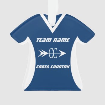 Cross Country Editable Sports Jersey Ornament by tshirtmeshirt at Zazzle
