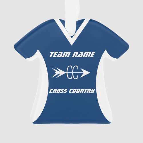 Cross Country Editable Sports Jersey Ornament