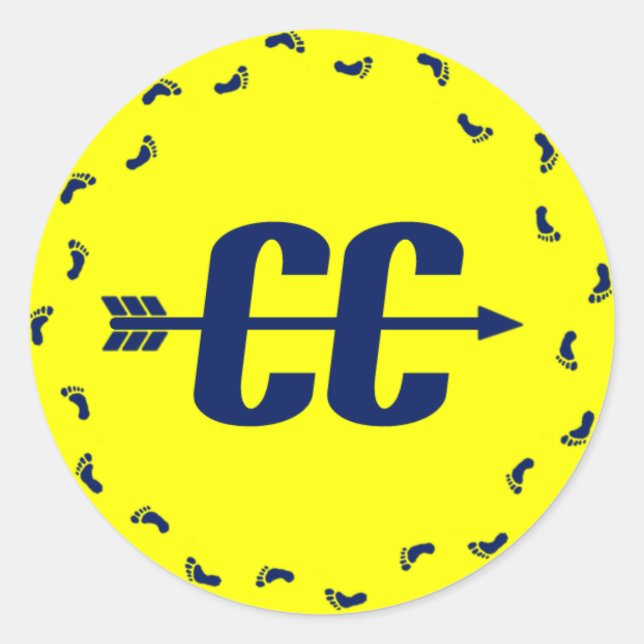 Cross Country Feet Classic Round Sticker (Front)
