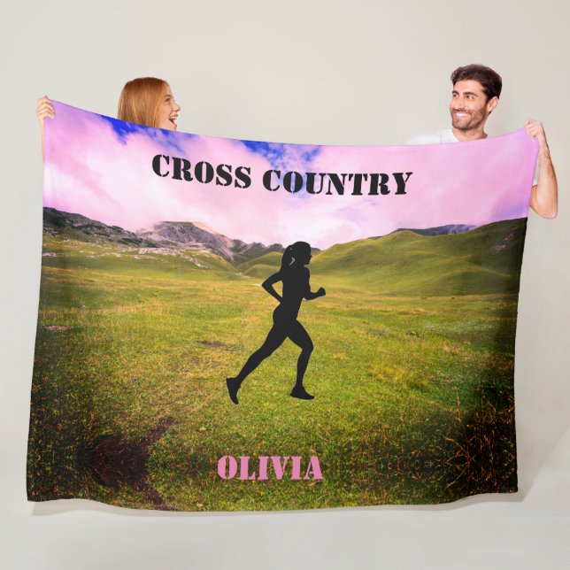 Cross Country Girls Pink Sky Fleece Blanket (In Situ)