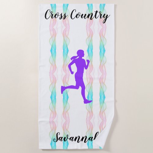 Cross Country Girls Swirl Beach Towel