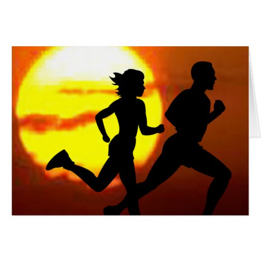 CROSS COUNTRY - GOTTA RUN - STAMP - SUNSET CARDS (Front Horizontal)