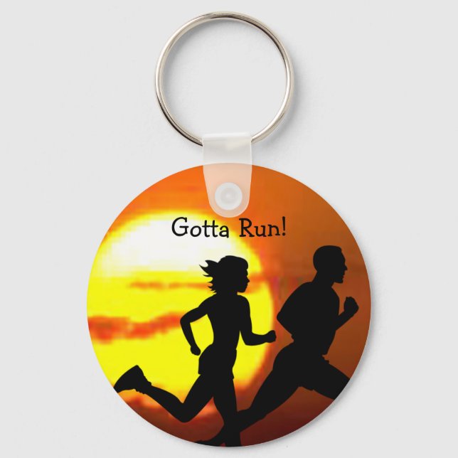 CROSS COUNTRY - GOTTA RUN - STAMP - SUNSET KEYCHAIN (Front)