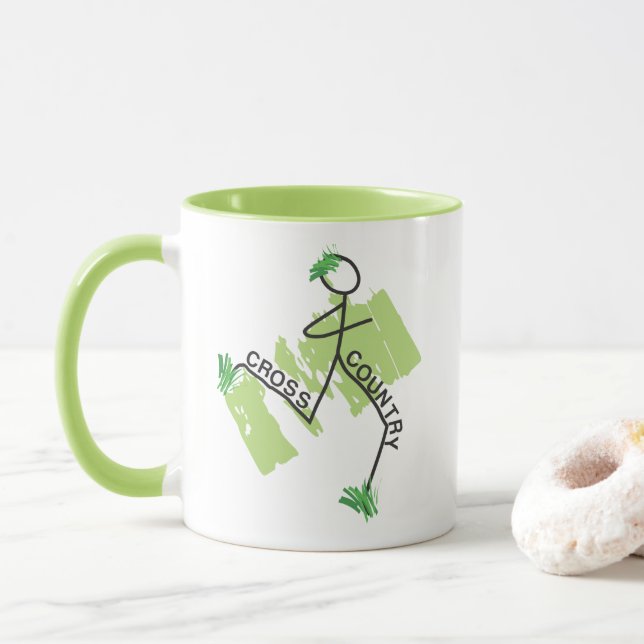 Cross Country Grass Runner Mug (With Donut)