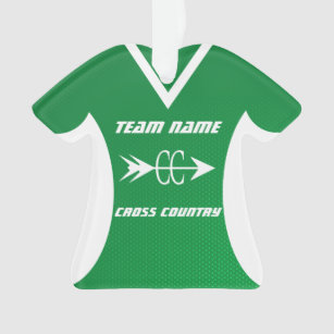 Cross Country Green Sports Jersey Ornament