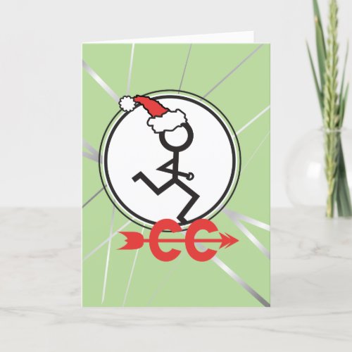 Cross Country Holiday Runner  Greeting Card