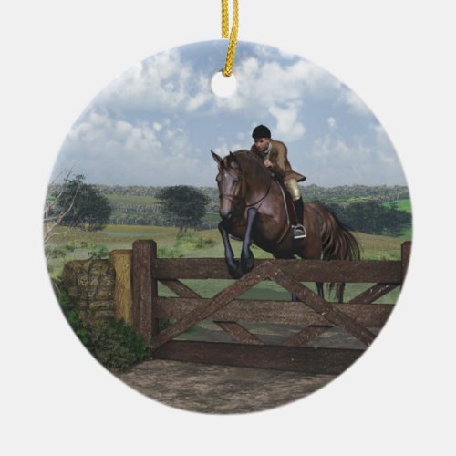 Cross Country _ Jumping Horse Ornament