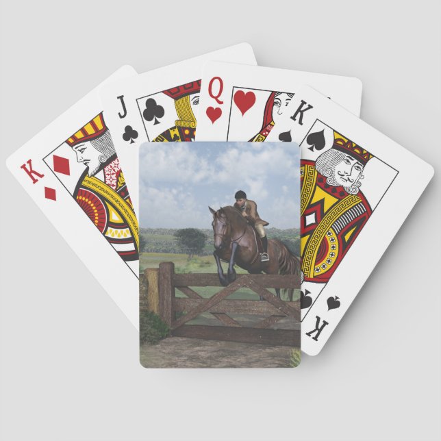 Cross Country - Jumping Horse Playing Cards (Back)