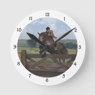 Cross Country - Jumping Horse Wall Clock