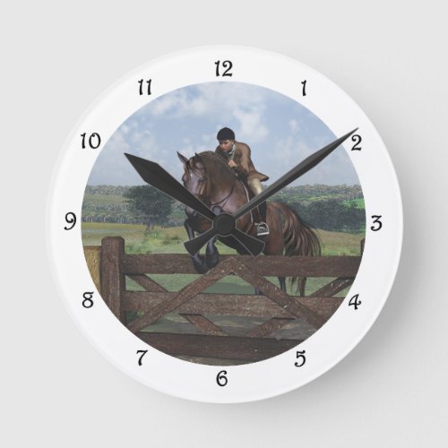Cross Country _ Jumping Horse Wall Clock