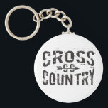 Cross Country Keychain<br><div class="desc">Cross Country Grunge style design.</div>