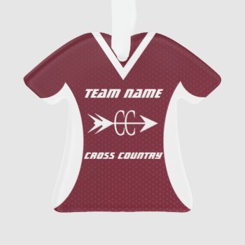 Cross Country Maroon Sports Jersey Ornament by tshirtmeshirt at Zazzle