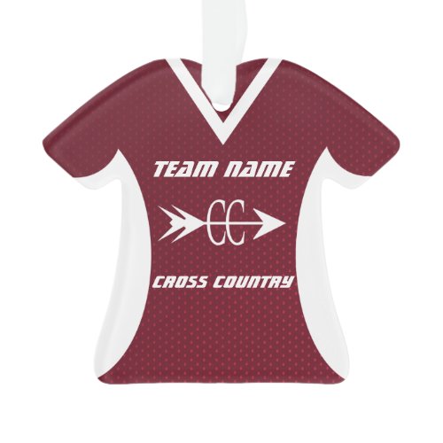 Cross Country Maroon Sports Jersey Ornament