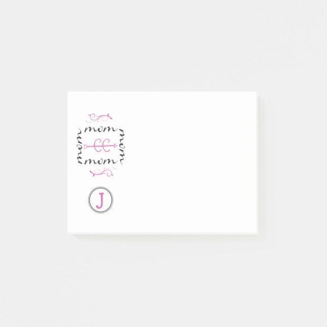 Cross Country Mom Personalized Monogram Post-it Notes (Front)