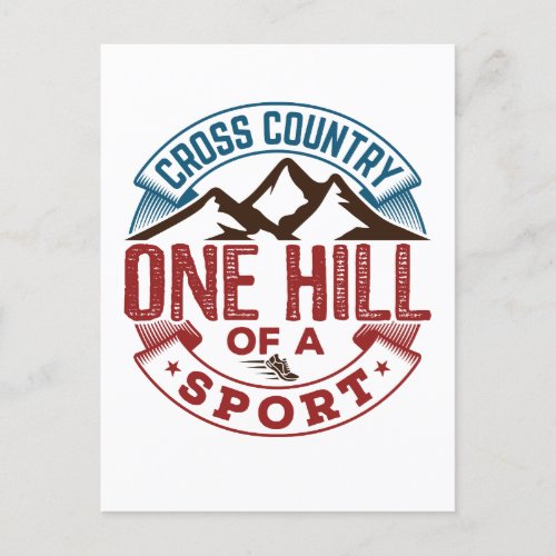 Cross Country One Hill of a Sport Postcard