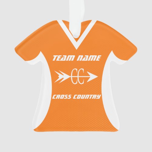 Cross Country Orange Sports Jersey Photo Ornament