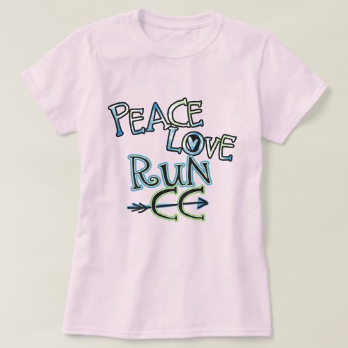 Cross Country PEACE LOVE RUN CC T_Shirt