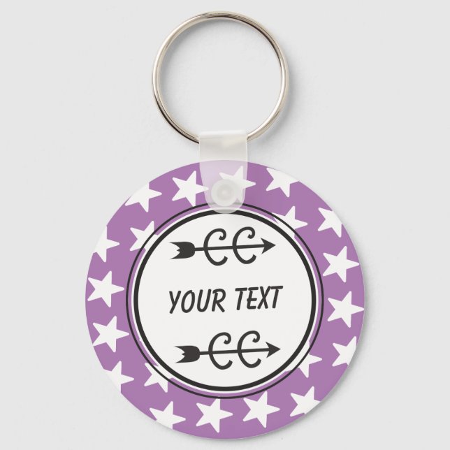 Cross Country PURPLE Personalized Keychain (Front)
