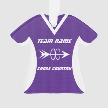 Cross Country Purple Sports Jersey Ornament by tshirtmeshirt at Zazzle