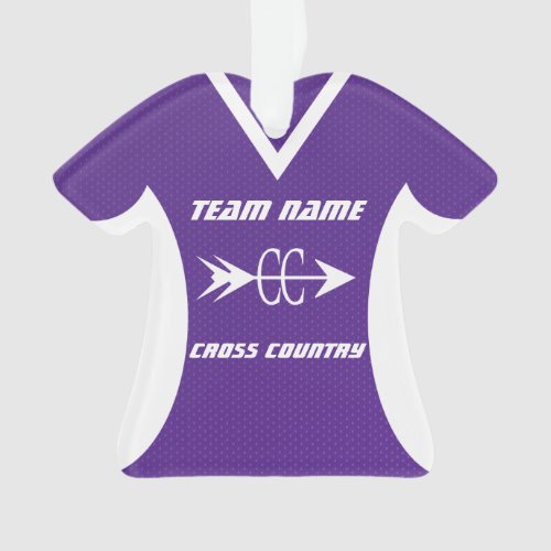 Cross Country Purple Sports Jersey Photo Ornament