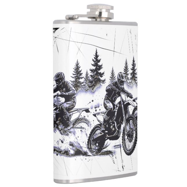 Cross Country Racers - Motocross Racing Flask (Right)