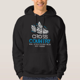 Cross Country Real Athletes Run Miles Jogging Card Hoodie