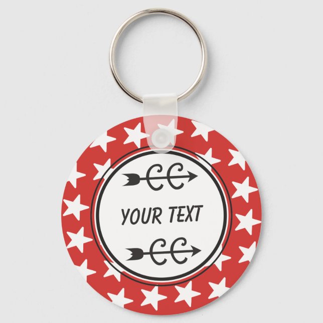 Cross Country RED - Runner Themed Personalized Keychain (Front)