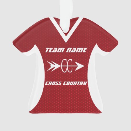 Cross Country Red Sports Jersey Ornament