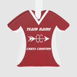 Cross Country Red Sports Jersey Photo Ornament at Zazzle