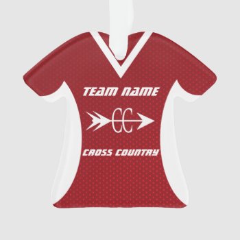 Cross Country Red Sports Jersey Photo Ornament by tshirtmeshirt at Zazzle