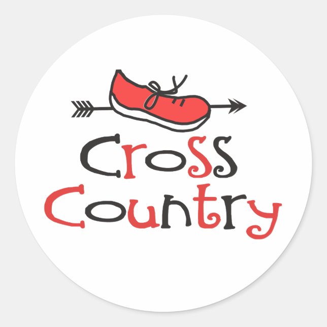 Cross Country Runner © Cute Shoe Symbol Stickers (Front)